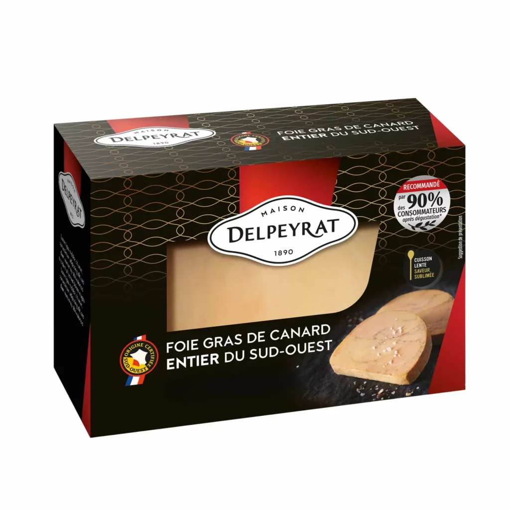 Foie gras de canard entier du Sud-Ouest Lobe 220g Coeur de gamme Maison Delpeyrat