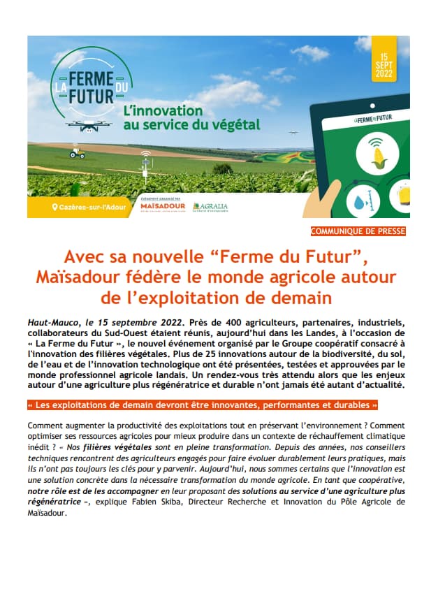 La Ferme du Futur – l&rsquo;innovation au service du végétal