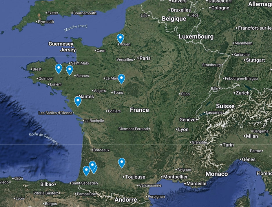MAS Seeds carte implantation fermes expérimentales RetD